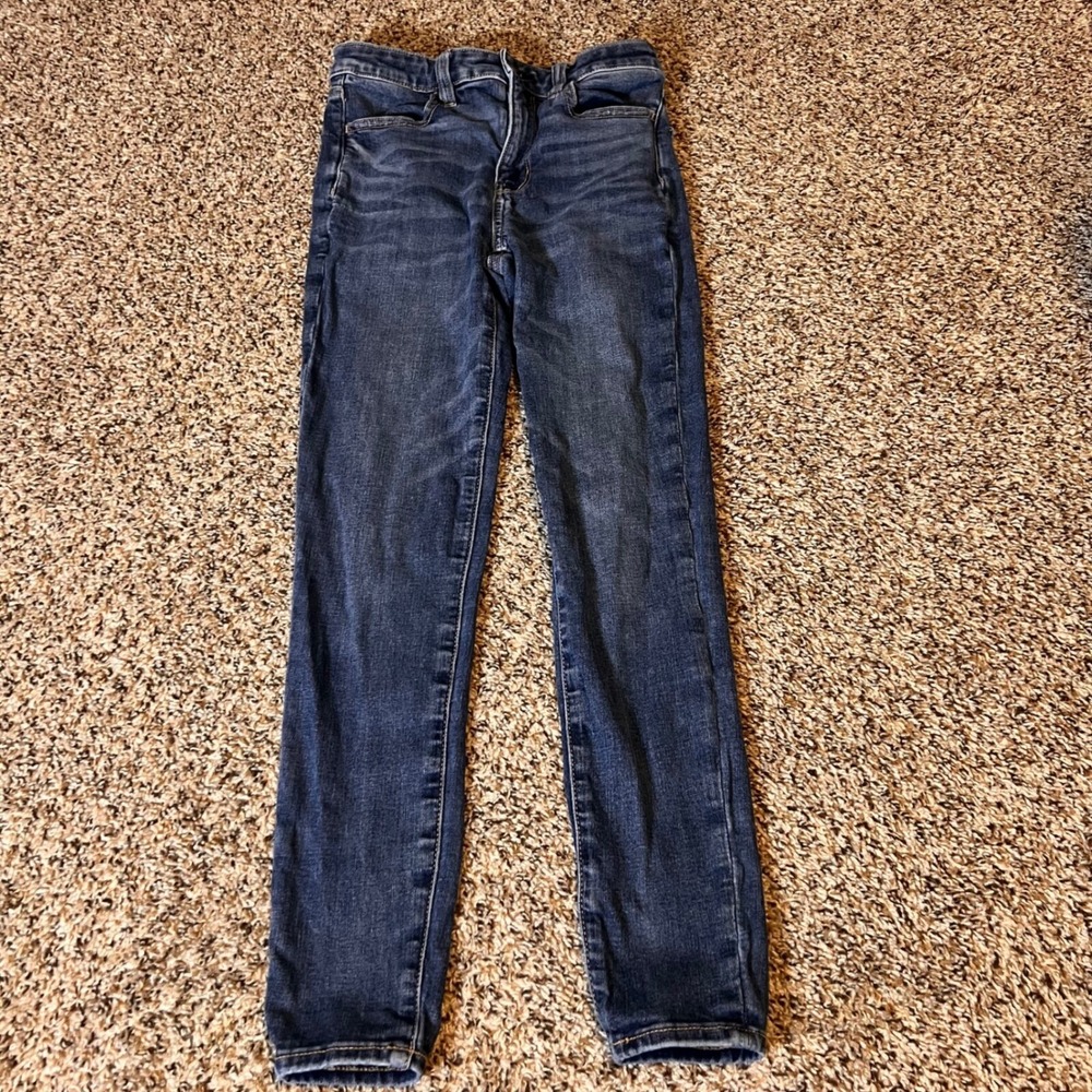 American Eagle Jeggings Next Level Stretch Dark Wash Denim Jeans‎ Size 2